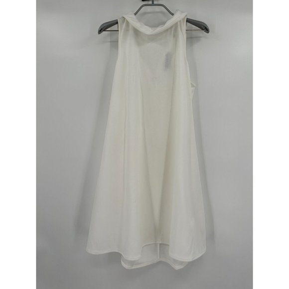 Pomander Place by Tuckernuck White Blythe Dress M Sleeveless Ruffle Collar Bow - Picture 2 of 9